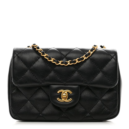 Chanel Lambskin Quilted Mini Heart Charms Flap Black 1 of 10