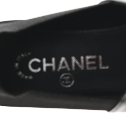Chanel Calfskin Grosgrain Camellia Mocassin Loafers 41 Black 8 of 11