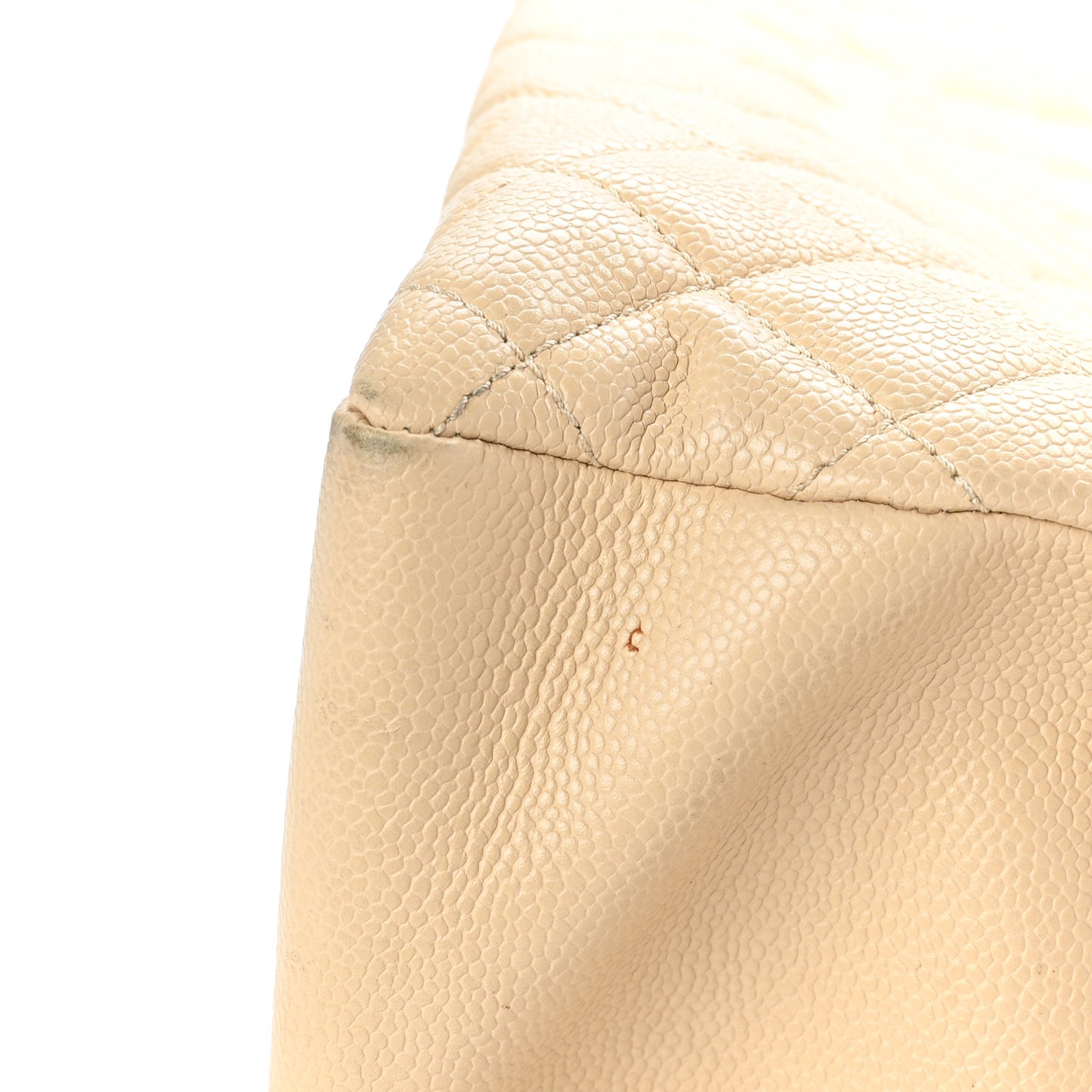 Caviar Quilted Grand Shopping Tote GST Beige Clair