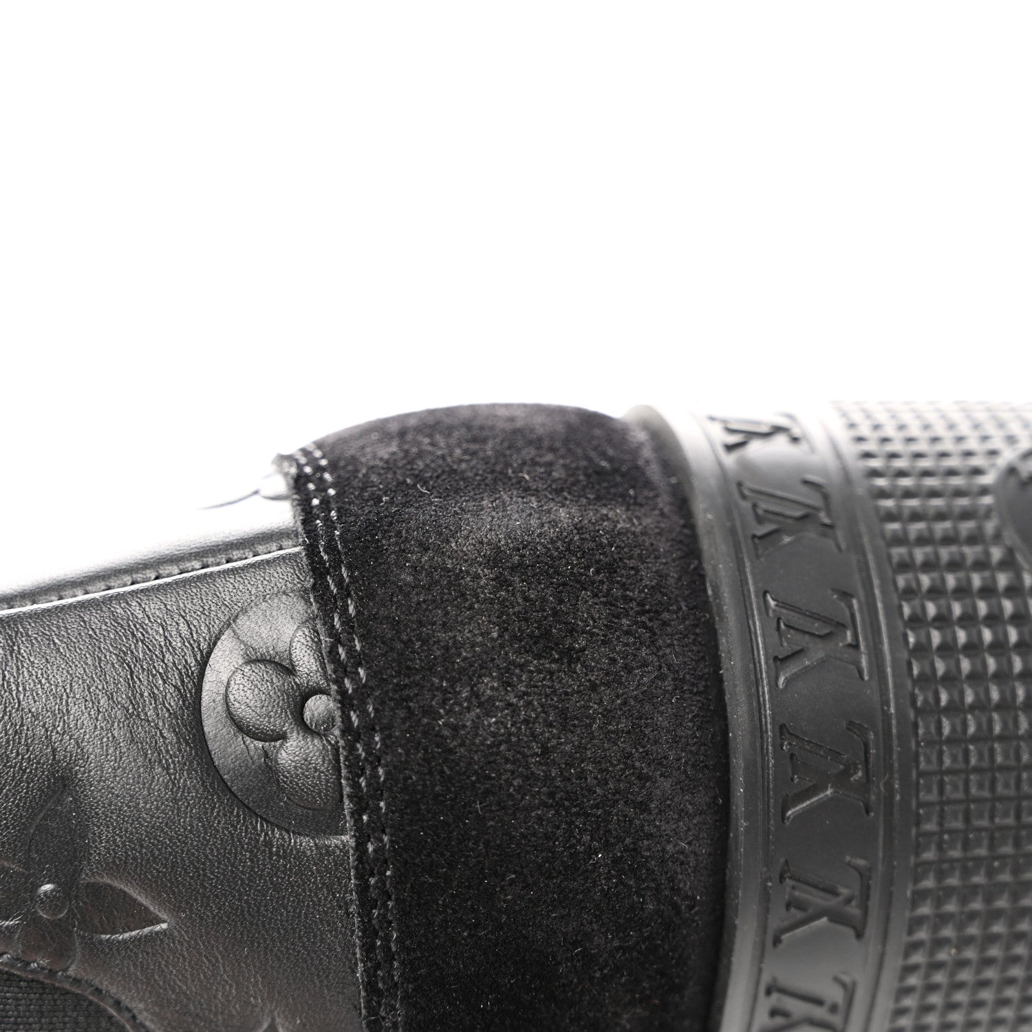 Louis Vuitton LOUIS VUITTON Suede Laureate Platform Chelsea Boot 37.5 Black 9 of 11