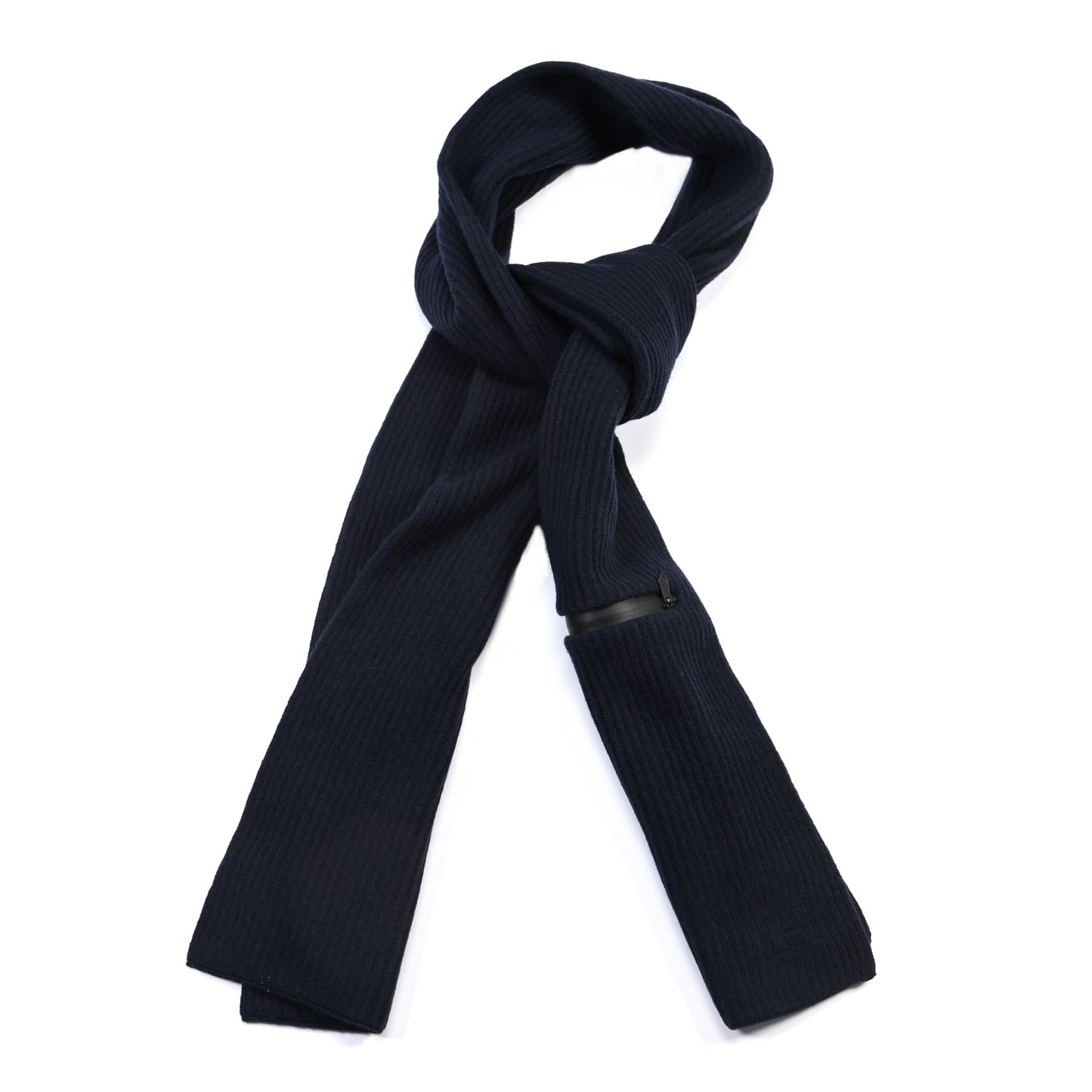 Wool Cashmere City Pocket Muffler Marine