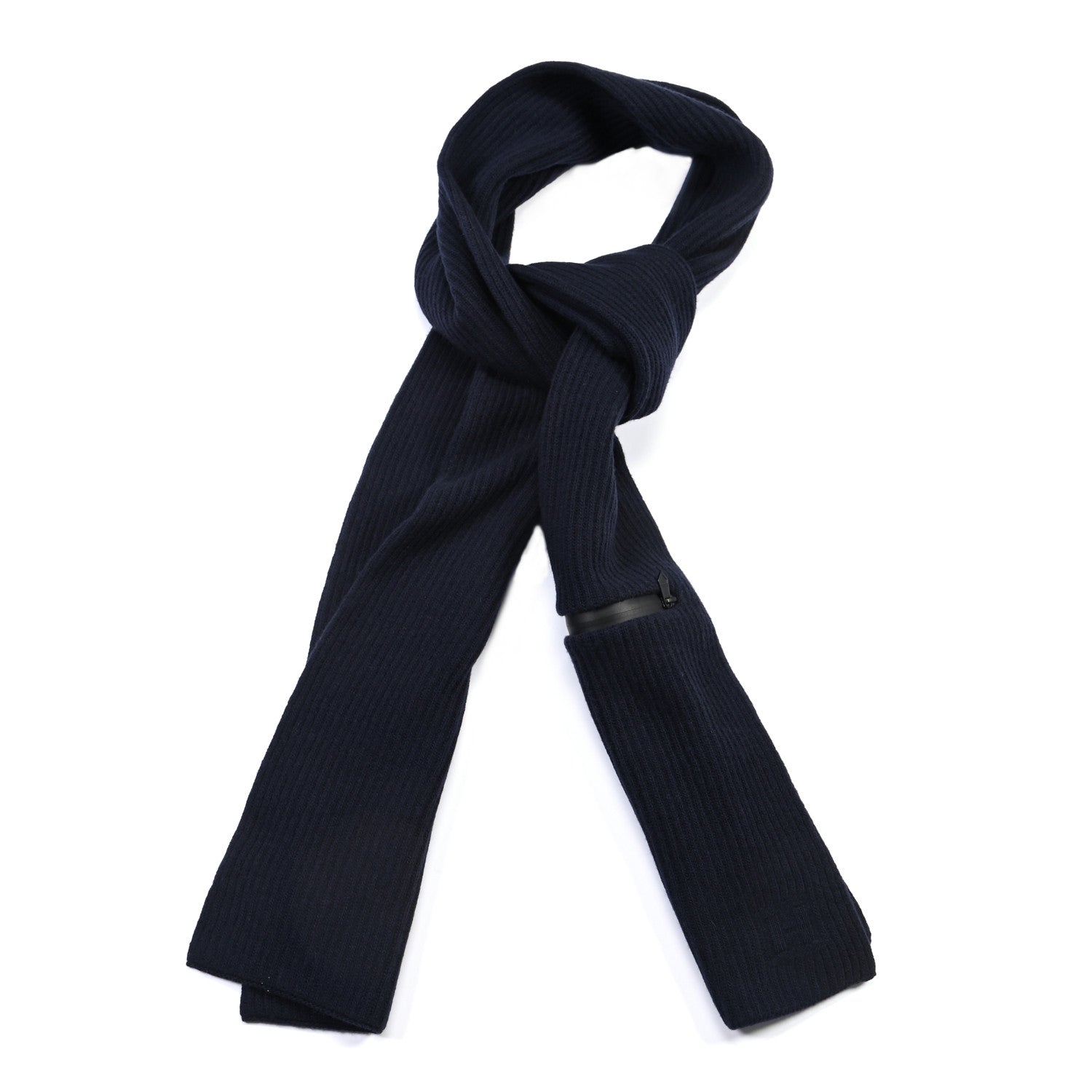 Hermes Wool Cashmere City Pocket Muffler Marine 2 of 5