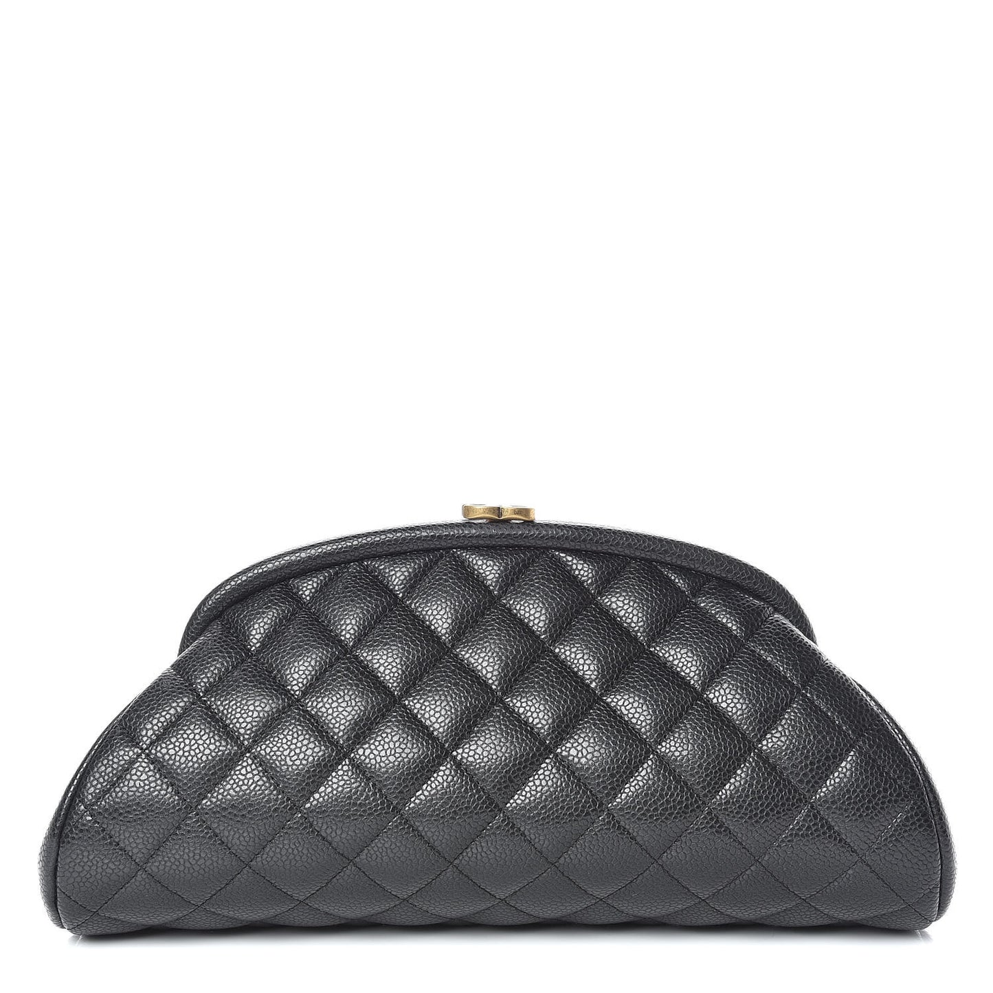Caviar Quilted Timeless Clutch Black