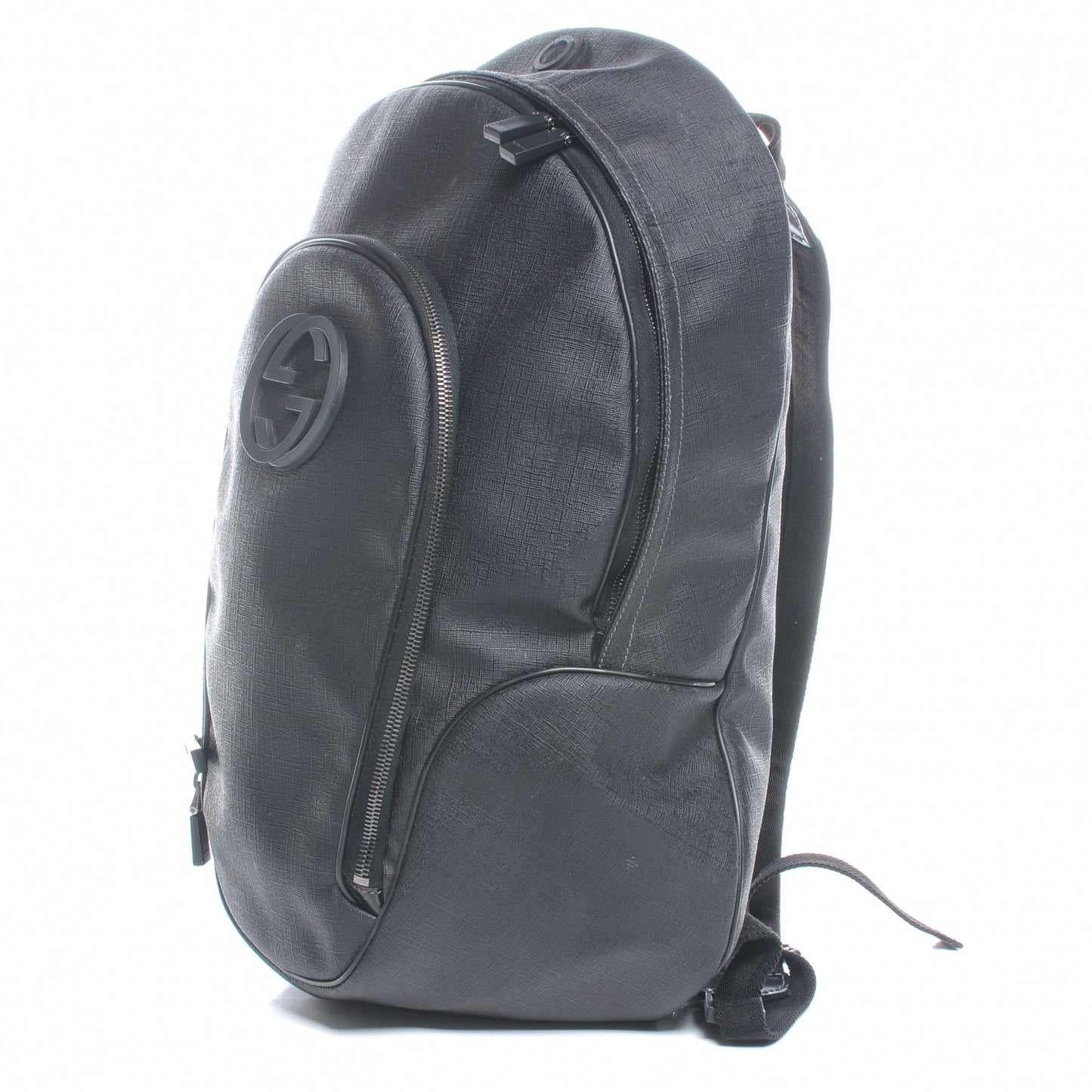 Coated Canvas Interlocking G Travel Backpack Black