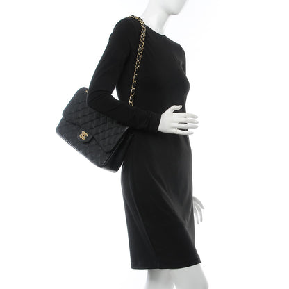 Chanel Caviar Quilted Jumbo Double Flap Black 3 of 10