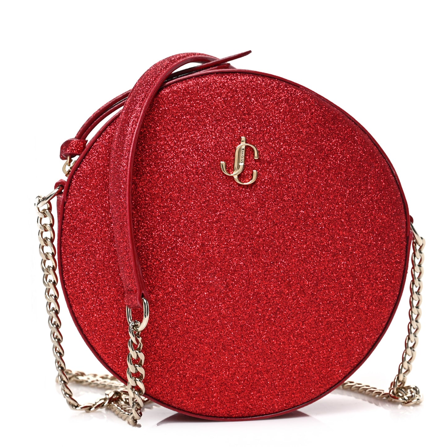 Glitter Round Crossbody Red