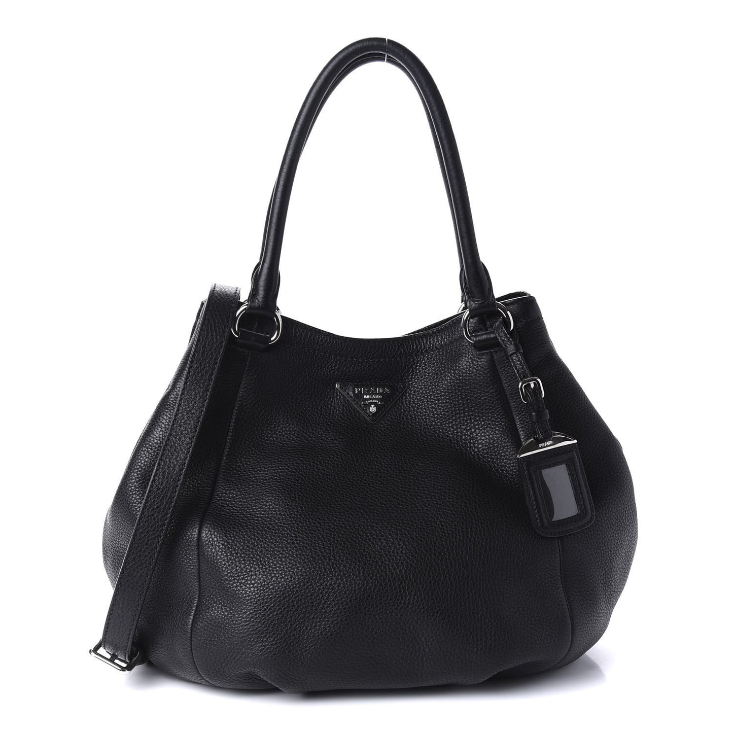 Vitello Daino Shoulder Bag Black