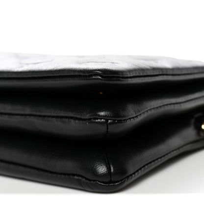 Louis Vuitton Lambskin Embossed Monogram Pochette Coussin Black 9 of 10