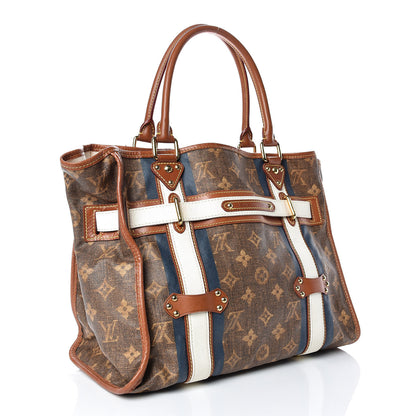 Louis Vuitton Monogram Rayures Tisse Sac GM Blue 3 of 26