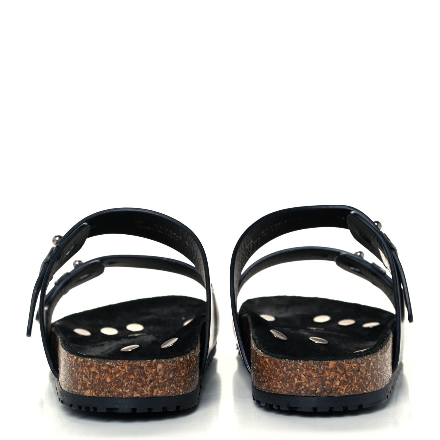 Saint Laurent Calfskin Mens Jimmy Cross Slides 44 Black 6 of 11