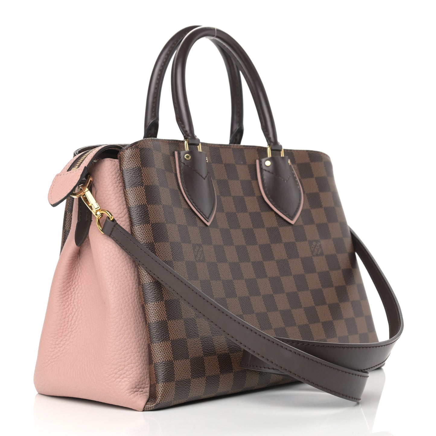 Cuir Taurillon Damier Ebene Normandy Magnolia