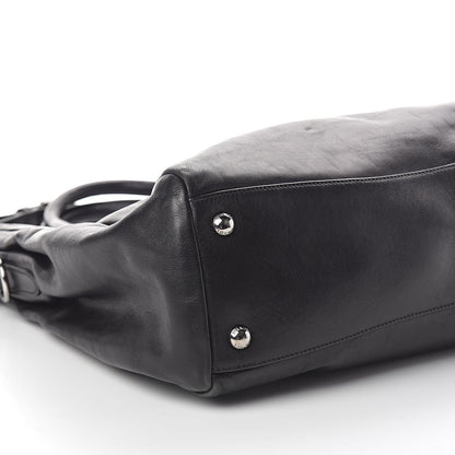 Prada Soft Calfskin Shoulder Bag Black 8 of 9