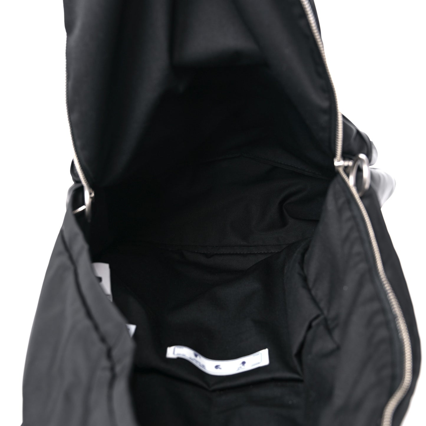 Nylon Logo Backpack Black