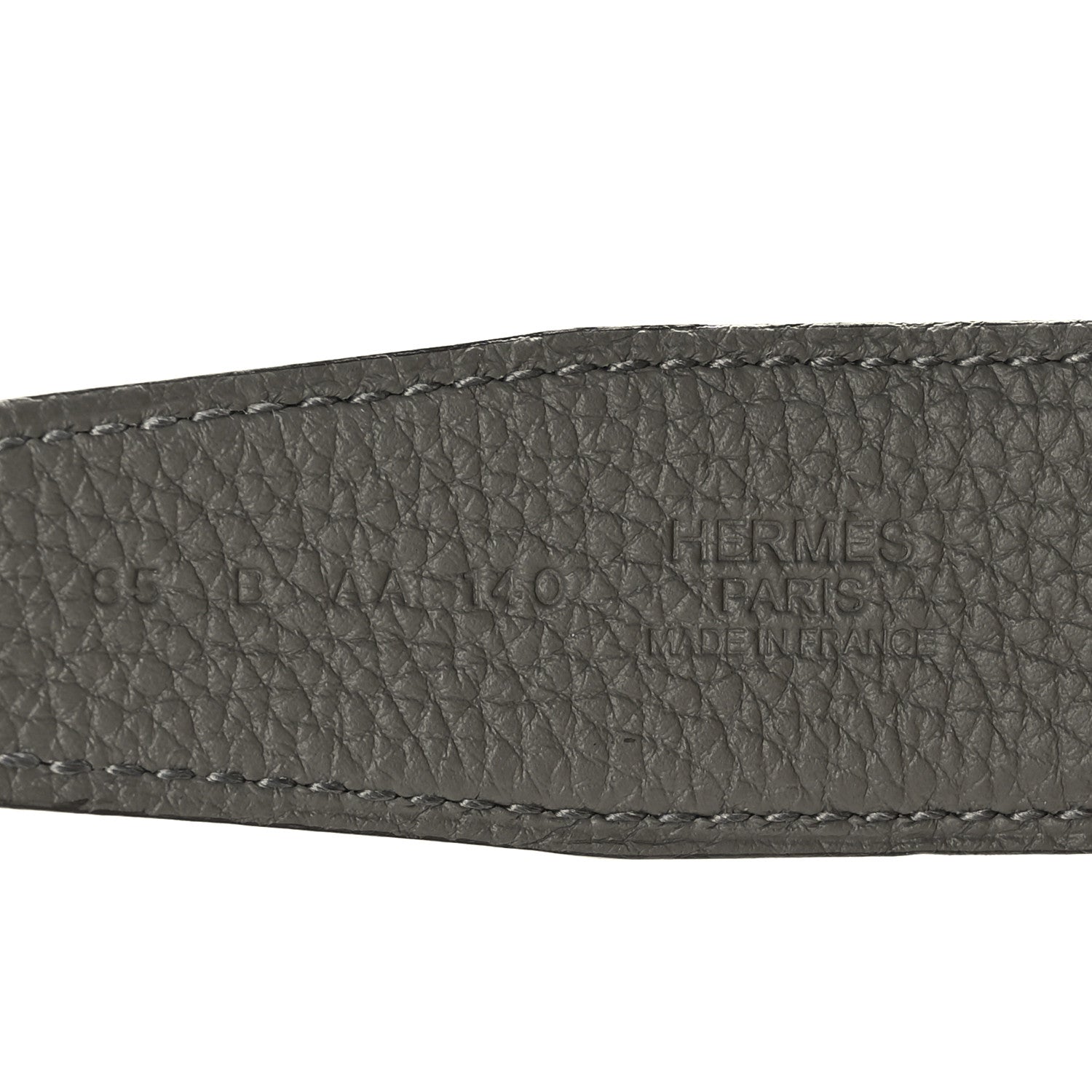 Hermes Box Togo 32mm Belt Strap 85/34 Ebene Gris Meyer 5 of 6