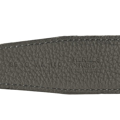Hermes Box Togo 32mm Belt Strap 85/34 Ebene Gris Meyer 5 of 6