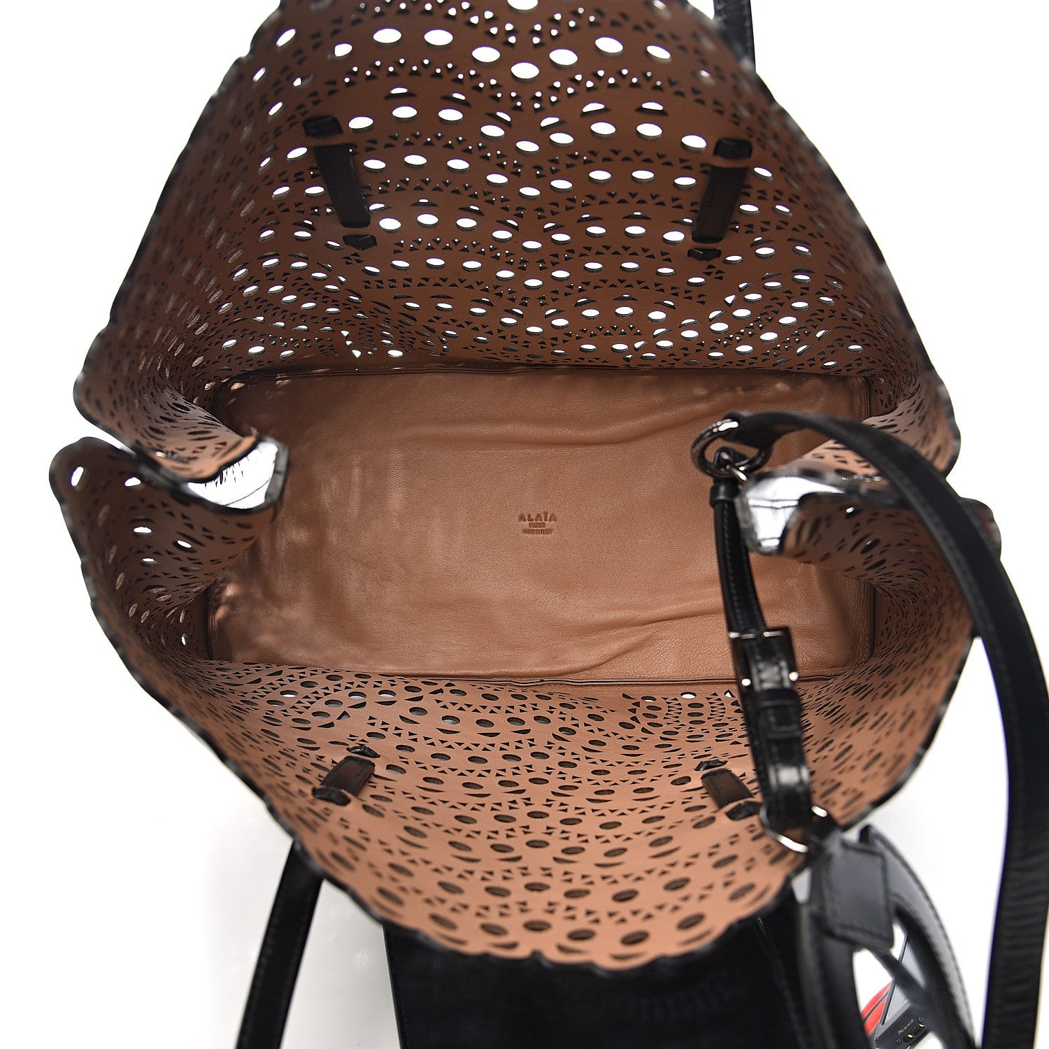 Alaia Lux Calfskin Vienne Wave 32 Bag Black 5 of 13
