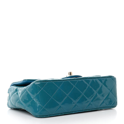 Chanel Patent Quilted Mini Rectangular Flap Turquoise 4 of 15