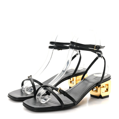 Givenchy Lambskin 4G Cube 45 Strap Sandals 37 Black 4 of 9