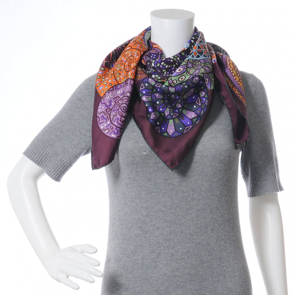 Hermes Silk Reve D Escargot Scarf 90 4 of 6