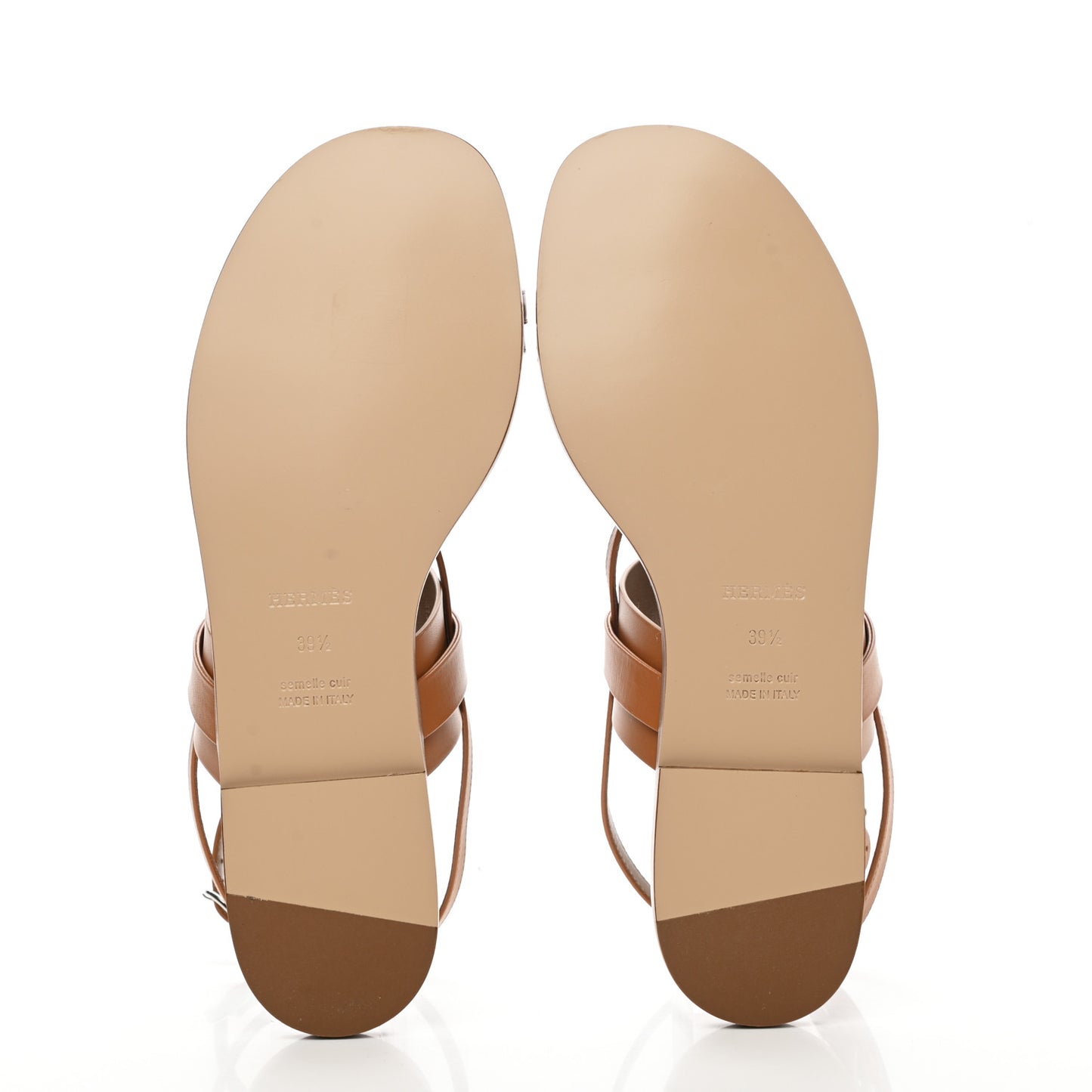 Calfskin Alba Sandals 39.5 Naturel