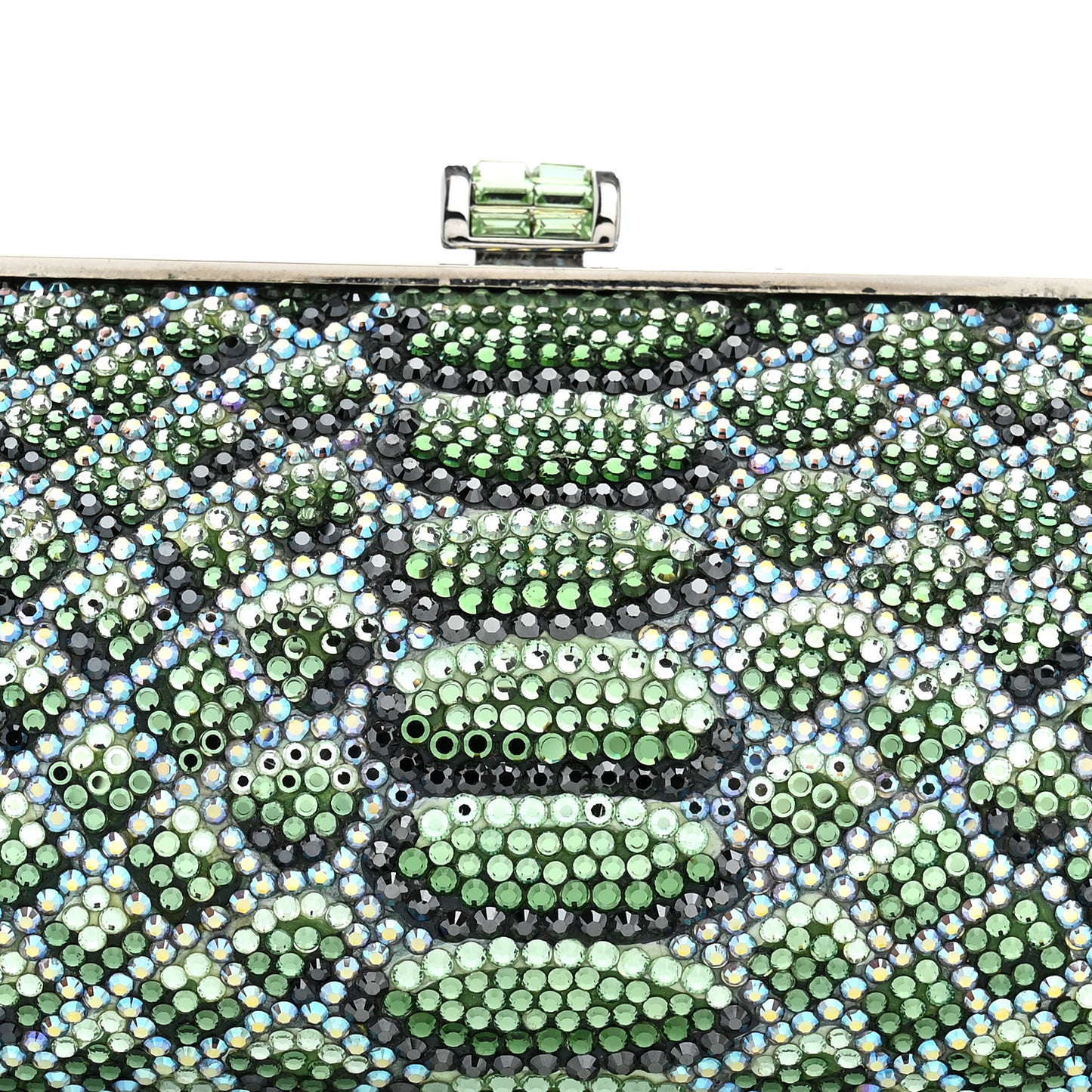 Swarovski Crystal Scales Minaudiere Clutch Blue Multicolor