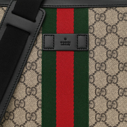 Gucci GG Supreme Monogram Web Messenger Bag Black 8 of 8