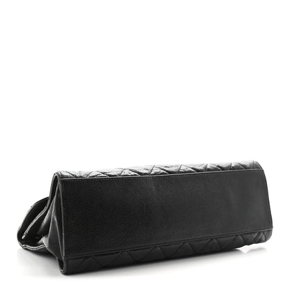 Chanel Crumpled Grained Calfskin Jumbo CC Crave Flap Black 4 of 11