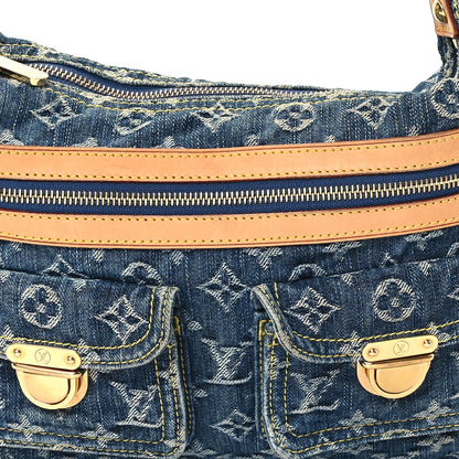 Louis Vuitton Monogram Denim Baggy PM Blue 7 of 10