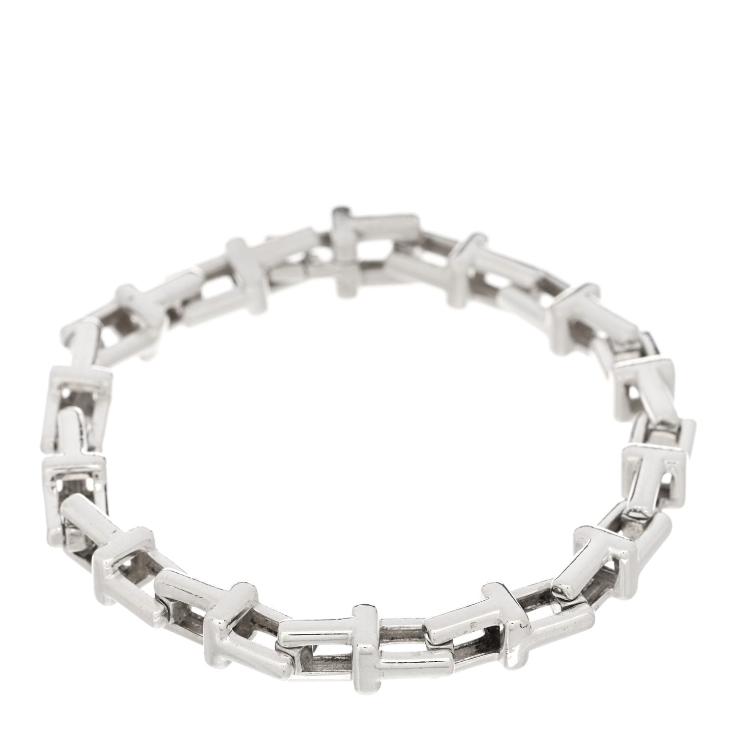 Sterling Silver Large T Link Chain Bracelet
