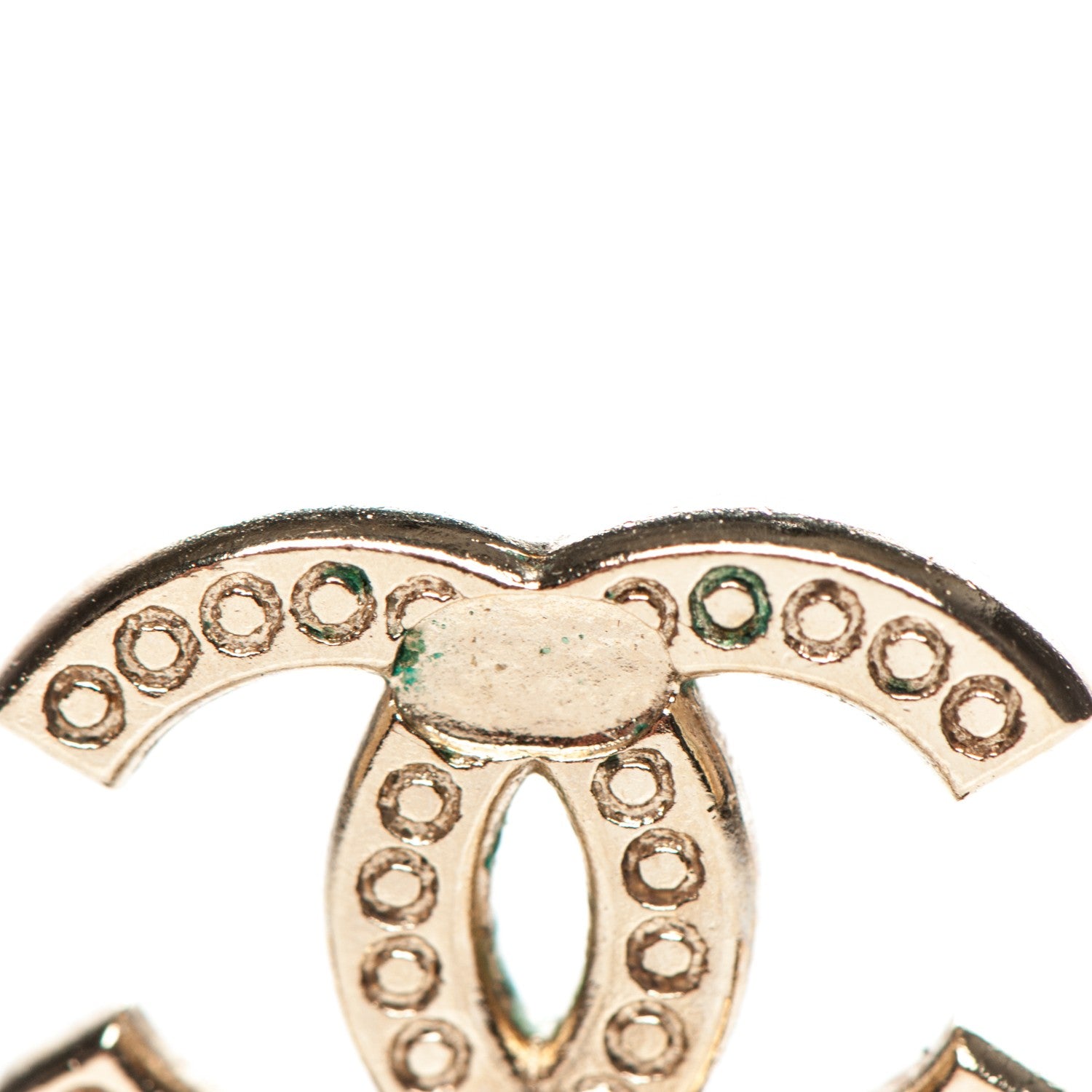 Chanel Crystal CC Earrings Gold 7 of 7