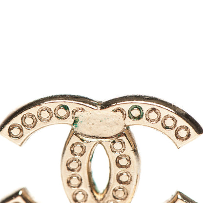 Chanel Crystal CC Earrings Gold 7 of 7