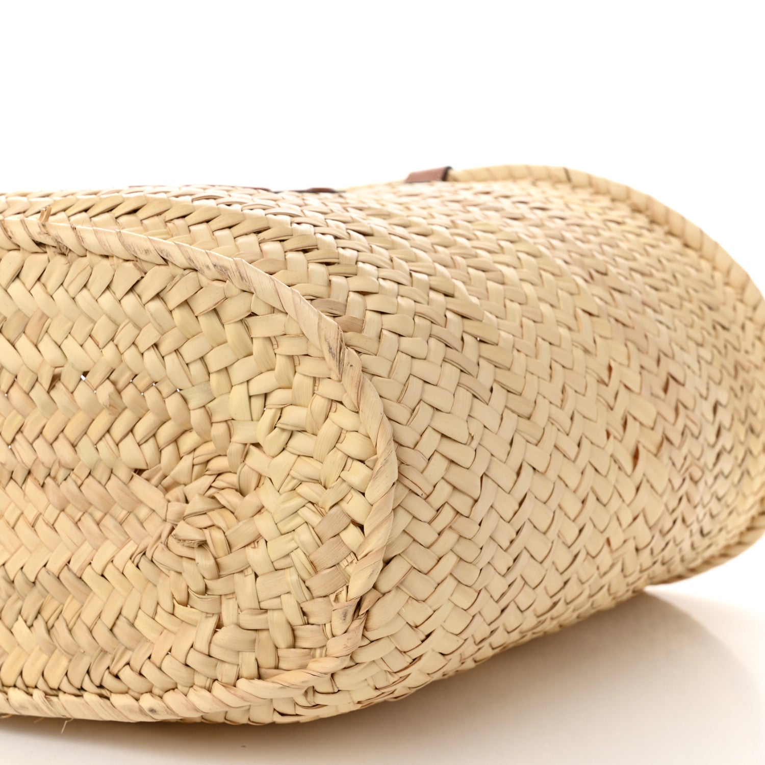 Celine Raffia Calfskin Triomphe Medium Panier Tan 9 of 10