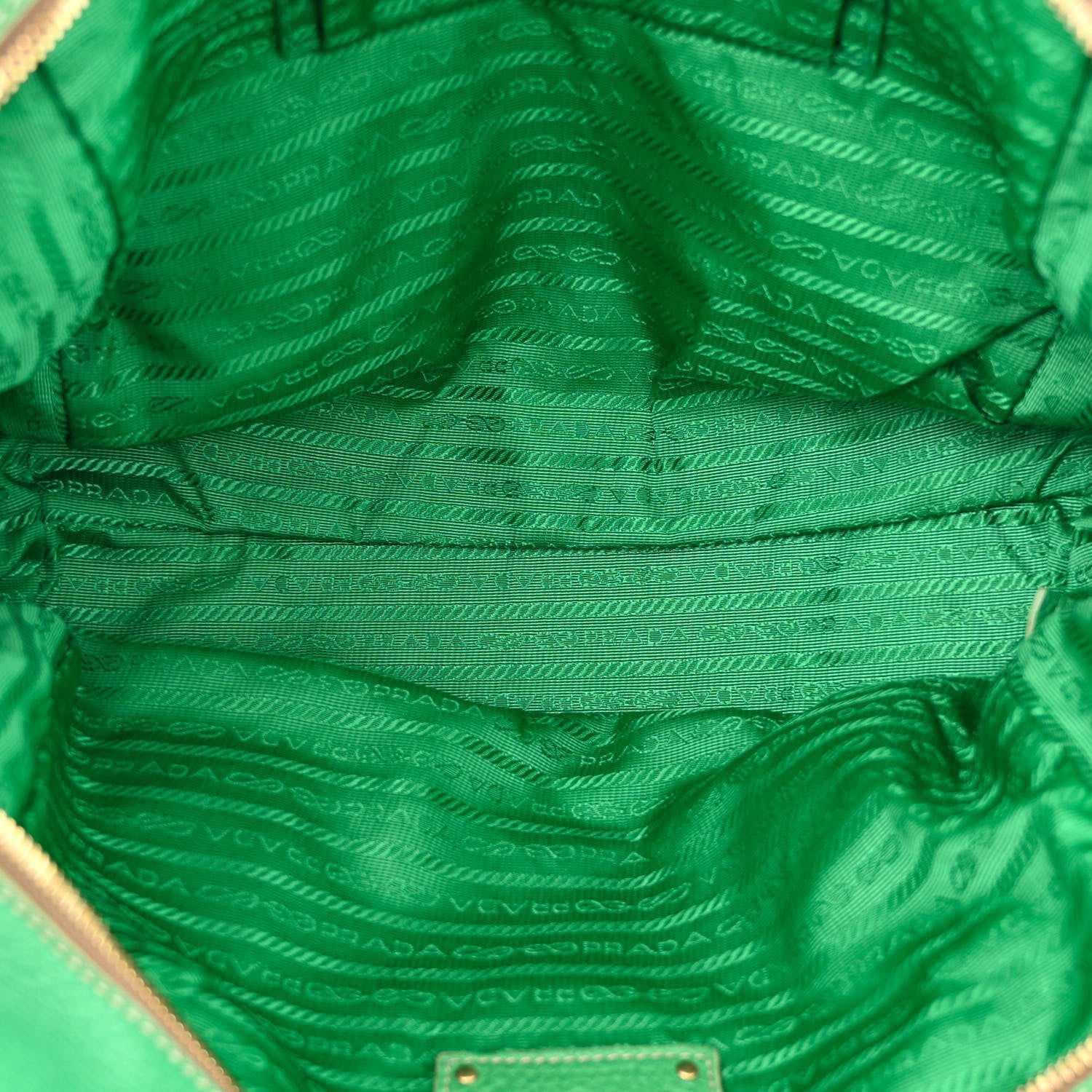Prada Cervo Logo Embossed Folding Tote Acquamarina 5 of 18