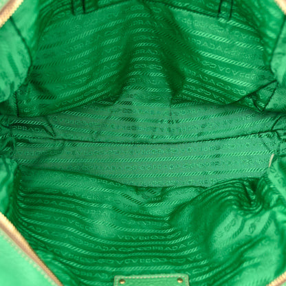 Prada Cervo Logo Embossed Folding Tote Acquamarina 5 of 18
