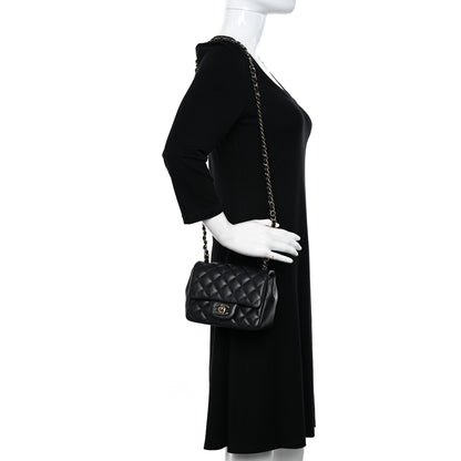 Chanel Lambskin Quilted Mini Square Flap Black 2 of 11