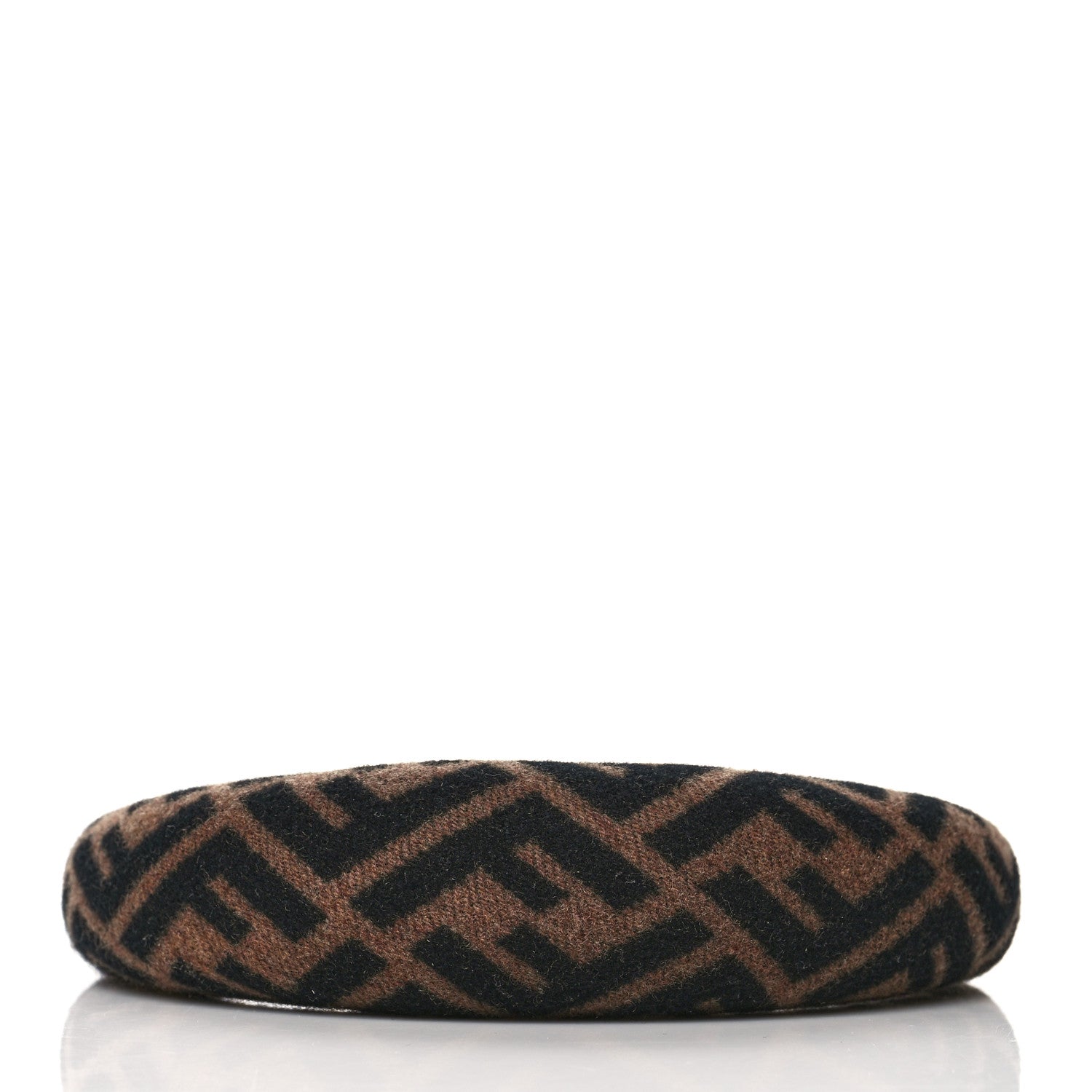 Fendi Wool Cashmere FF Logo Headband Tobacco 3 of 6