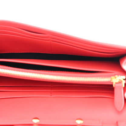 Burberry Haymarket Check Henley Wallet On Chain Coral Red 5 of 11