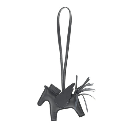 Hermes Milo Lambskin Grigri Rodeo Pegase Horse Bag Charm PM Ardoise 1 of 5