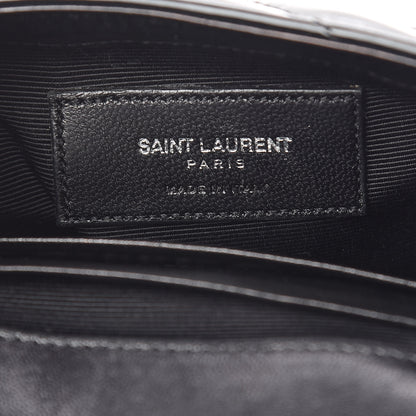 Saint Laurent Patent Matelasse Chevron Monogram Classic Baby Chain Bag Black 9 of 10