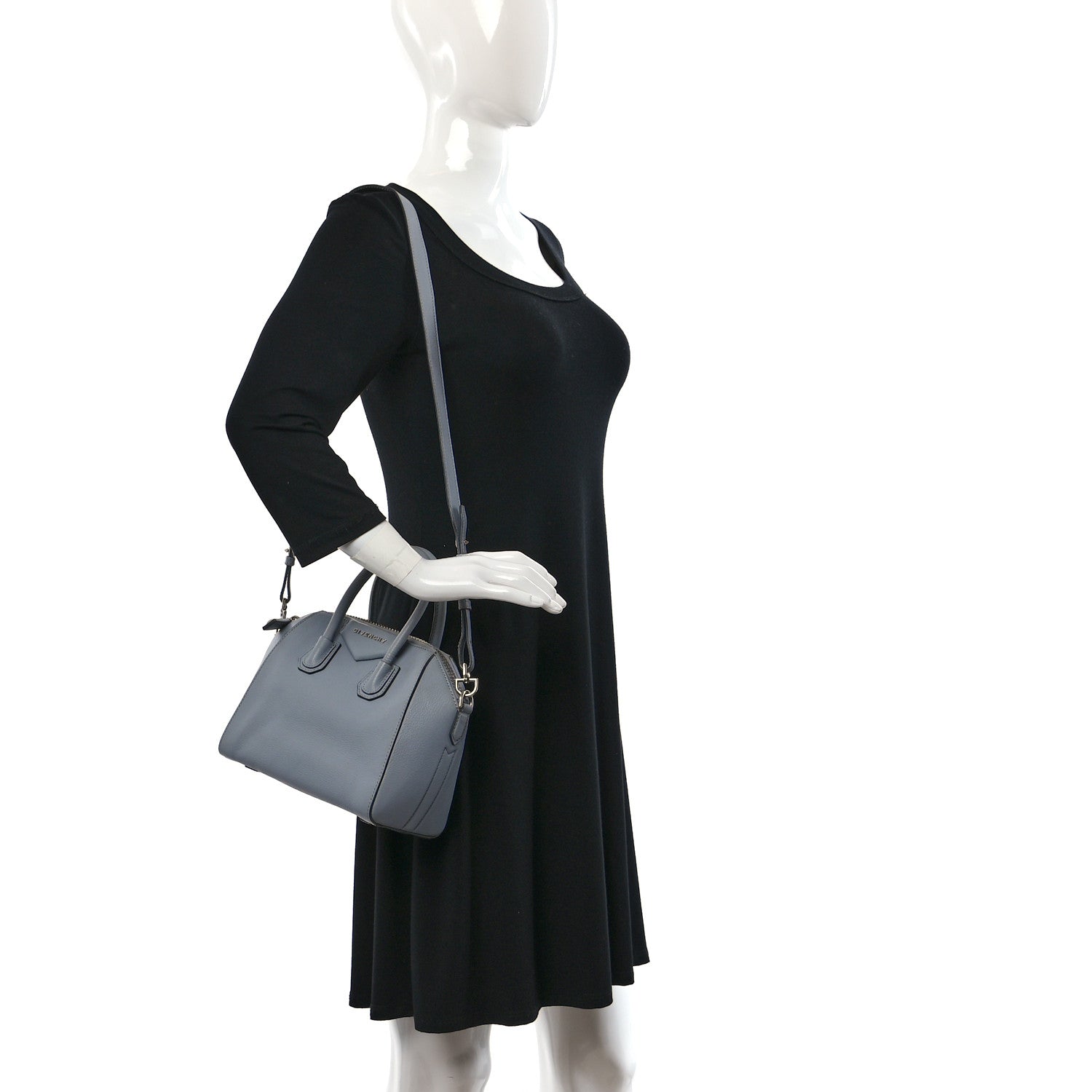 Givenchy Sugar Goatskin Mini Antigona Baby Blue 2 of 14