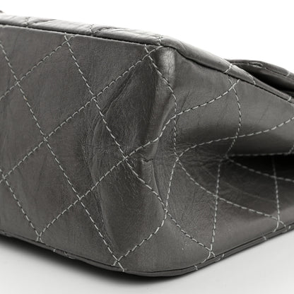 Chanel Metallic Aged Calfskin Quilted 2.55 Reissue 227 Flap Dark Silver 10 of 11