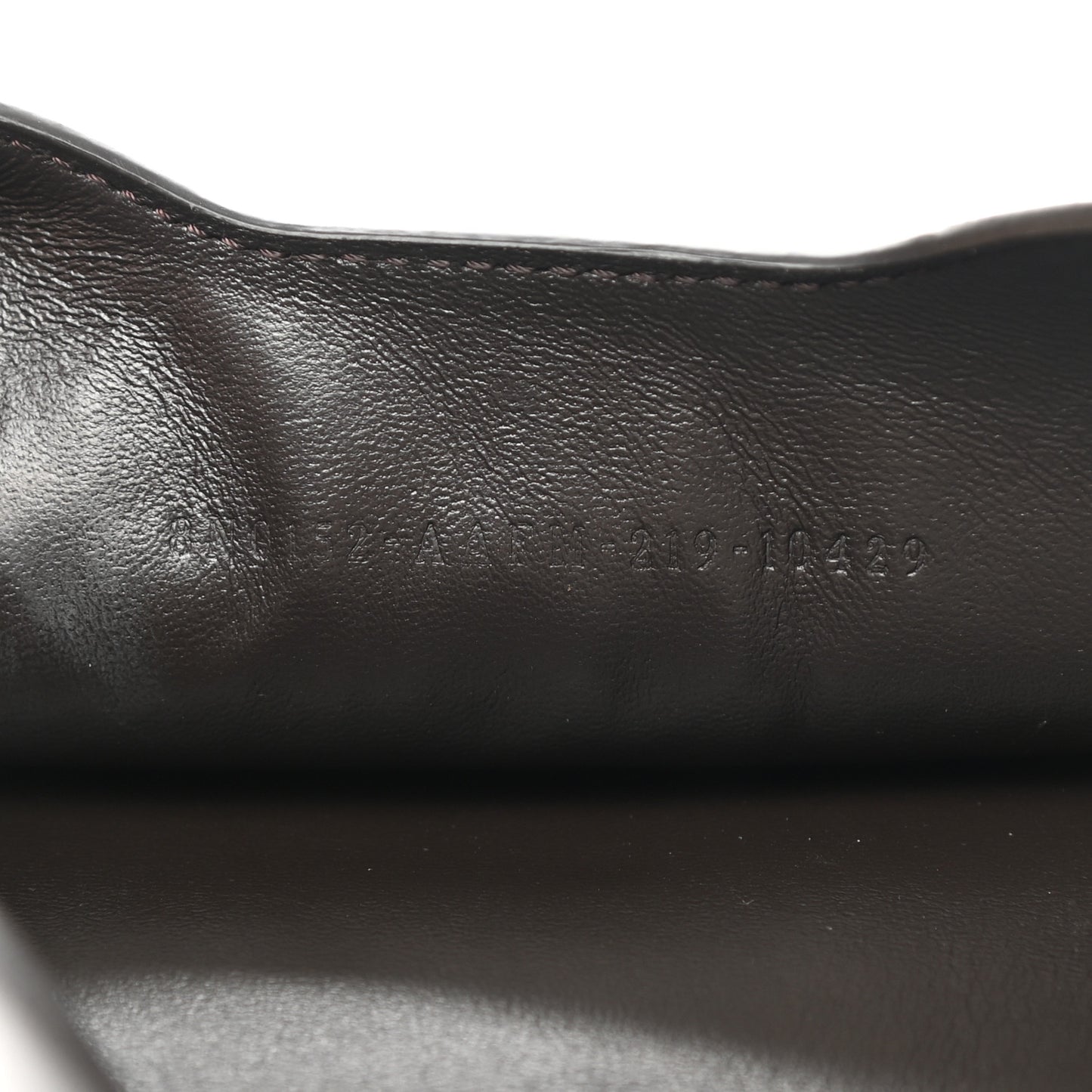 Vitello Soft F is Fendi Bi-Color FF 1974 Embossed Envelope Pouch Maya Black