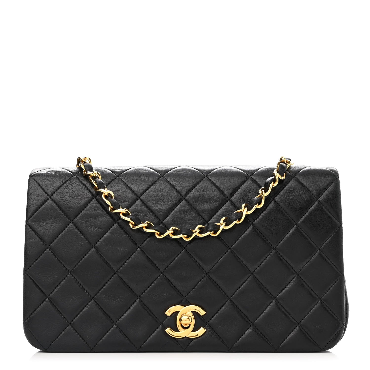 Chanel Lambskin Quilted Small Single Flap Black 1 of 14