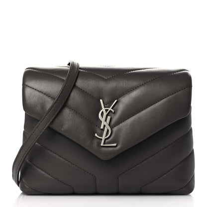 Saint Laurent SAINT LAURENT Calfskin Y Quilted Monogram Toy Loulou Crossbody Bag Earth 1 of 9