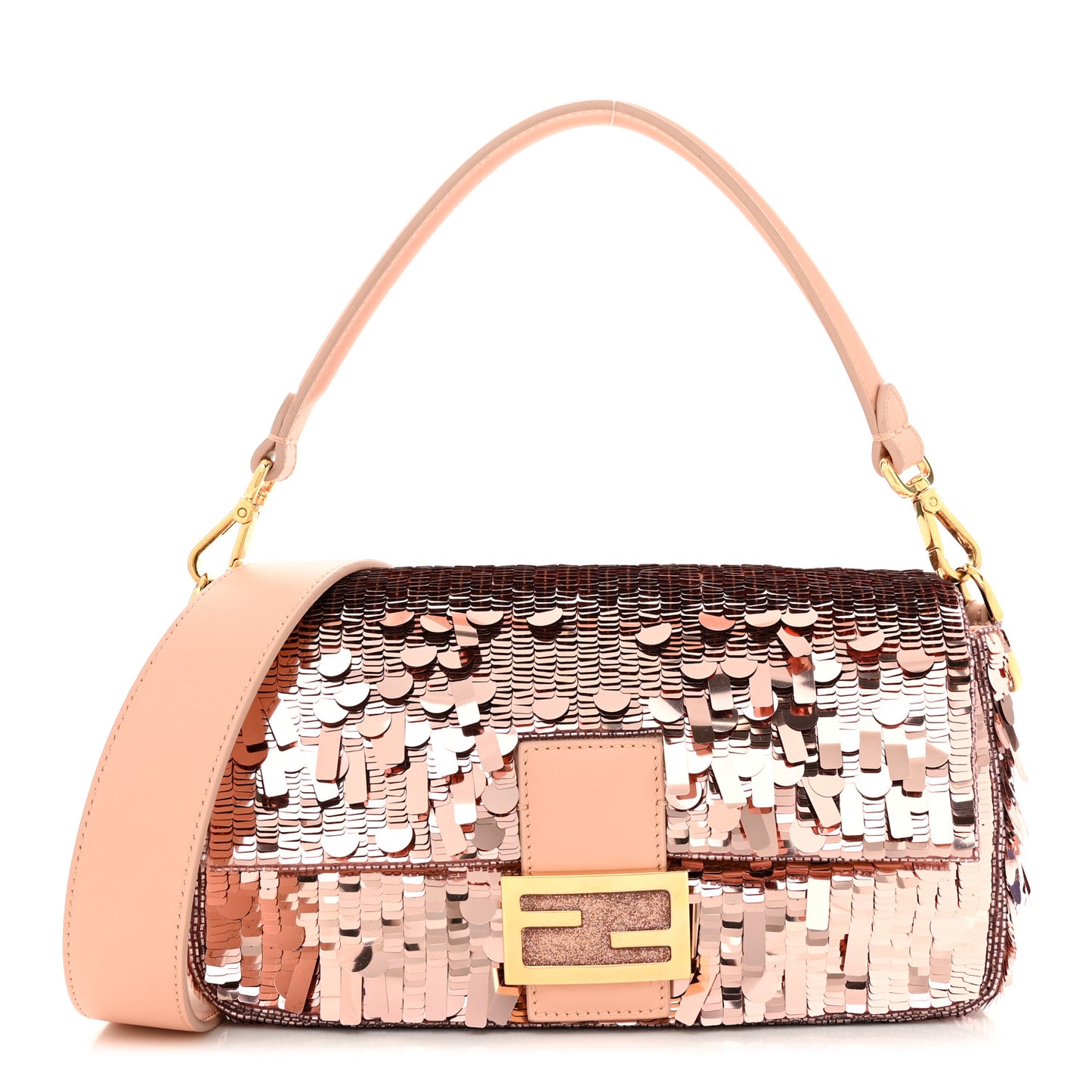 Sequin Paillettes Vitello Grace Sex and the City Baguette Baby Pink