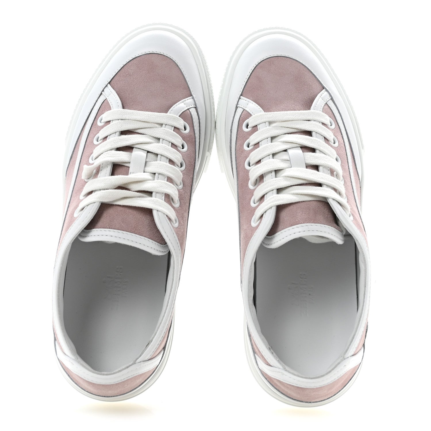 Hermes Suede Get Sneakers 37.5 Rose Porcelaine 2 of 10