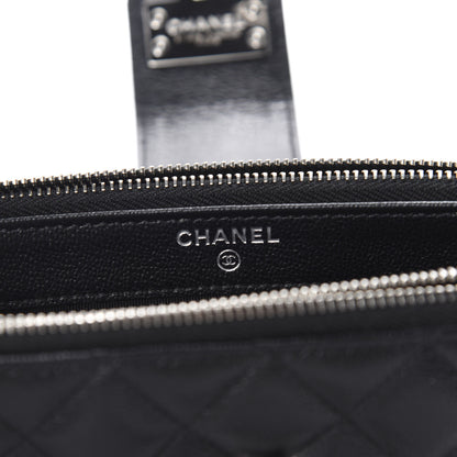 Chanel Grained Calfskin Quilted CC Box Clutch With Chain Black 8 of 12