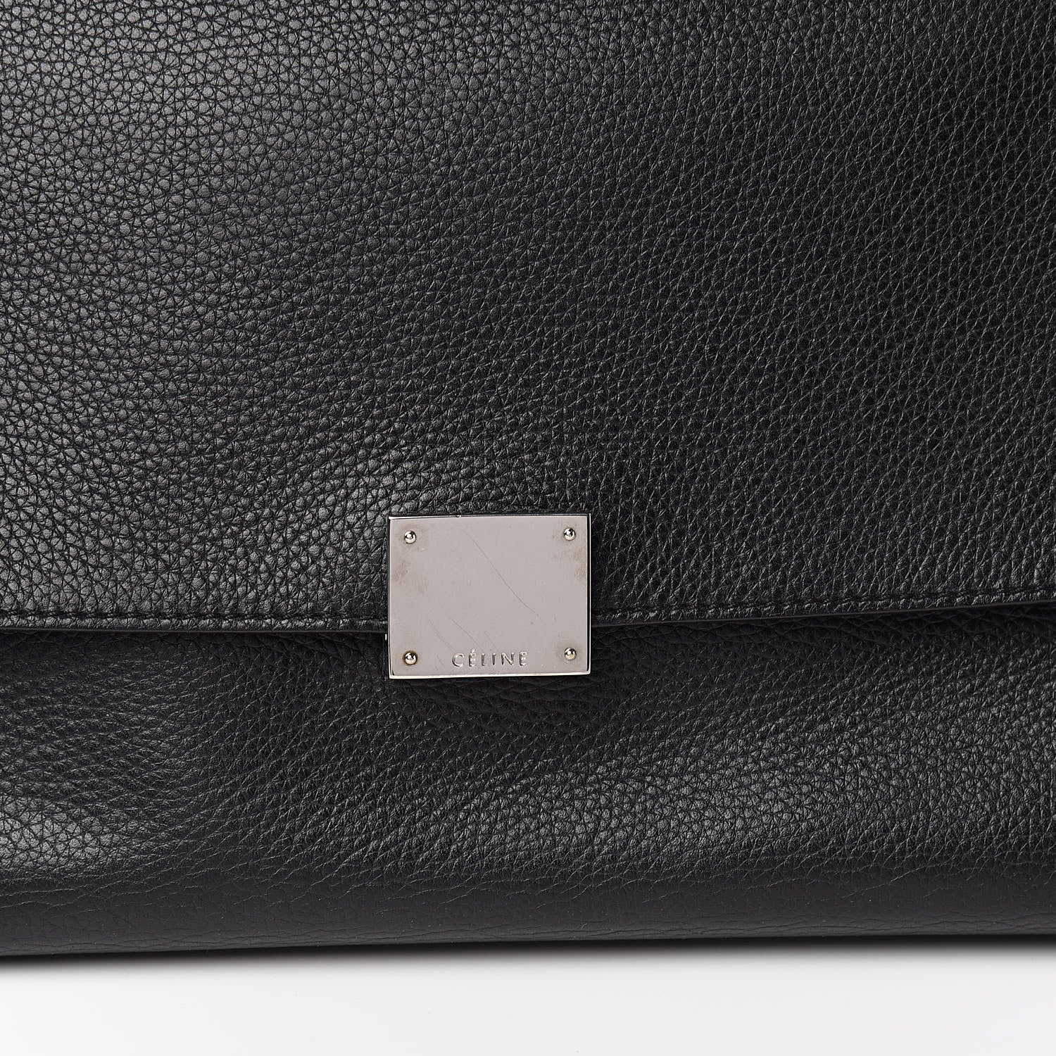 Celine Drummed Calfskin Suede Double Zip Trapeze Black 13 of 13