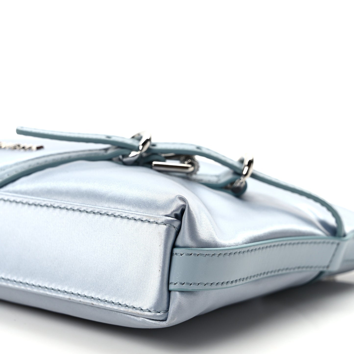 Satin Voyou Party Bag Blue