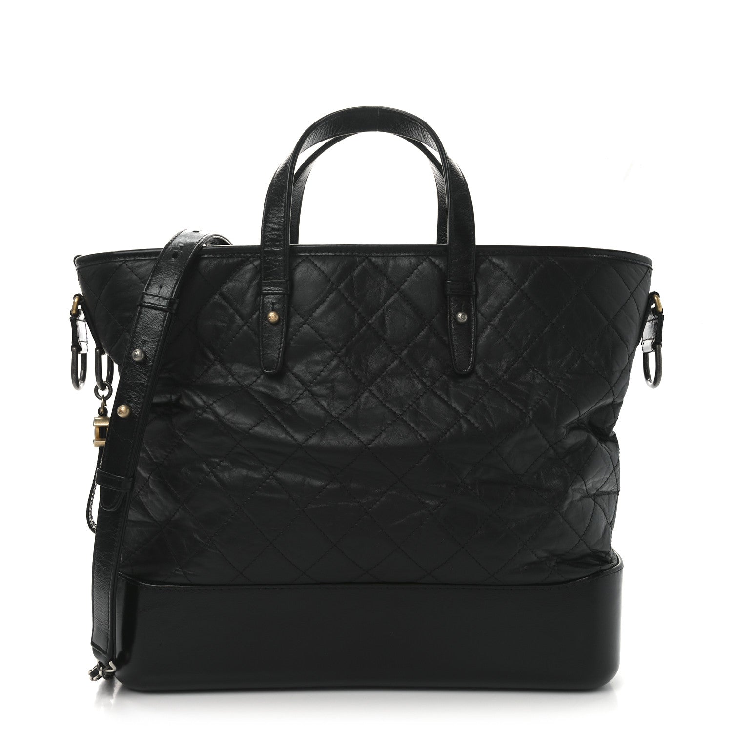 Chanel Calfskin Quilted Large Gabrielle Shopping Tote Black 1 of 10